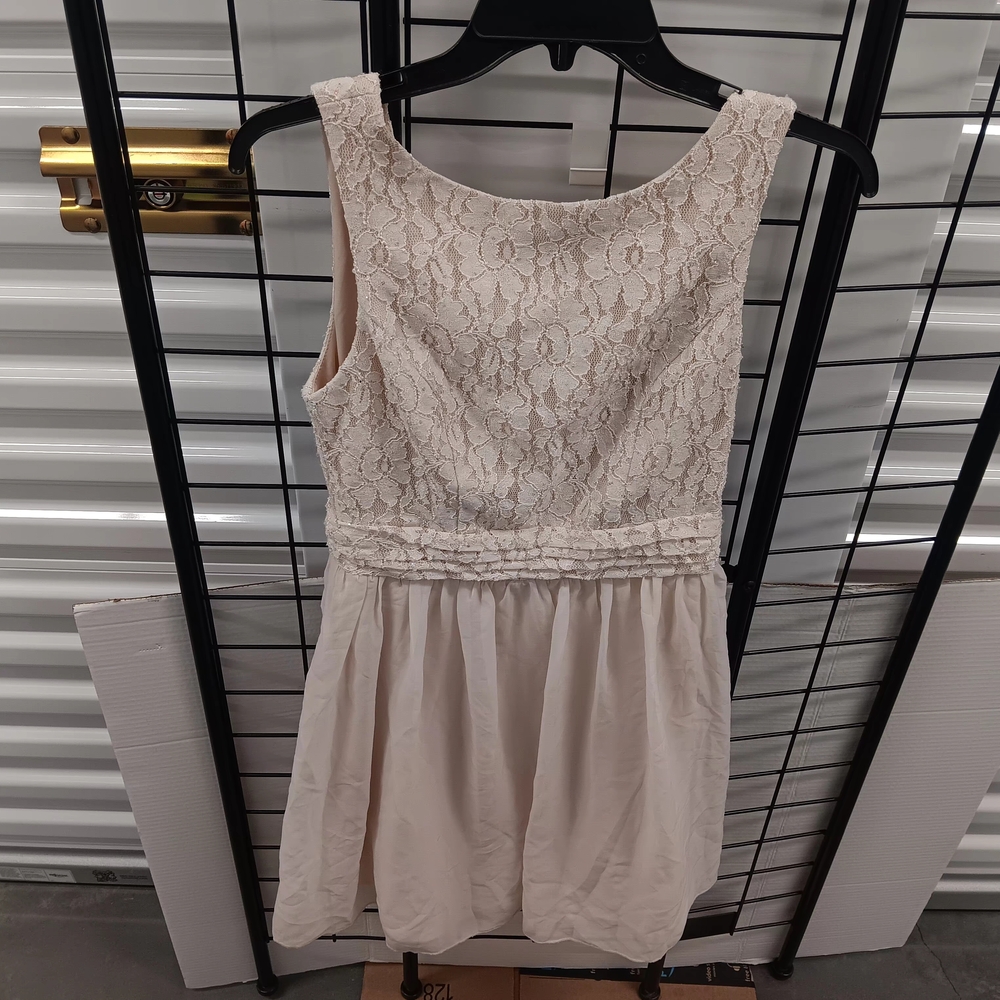 Girls Specklers Lace Cream Dress Size 9